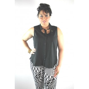 Gold Tip Collar Tank Top